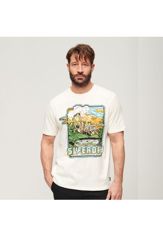 Superdry Camiseta Manga Corta Para Hombre Neon Travel Graphic Loose Tee Superdry Superdry