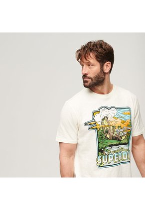 Superdry Camiseta Manga Corta Para Hombre Neon Travel Graphic Loose Tee Superdry