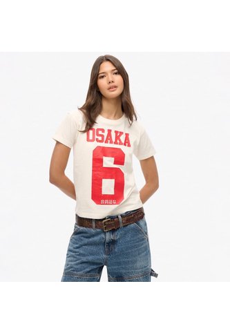 Superdry Camiseta Manga Corta Para Mujer Osaka 6 Crack Print 90S Tee Superdry Superdry