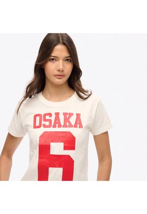 Superdry Camiseta Manga Corta Para Mujer Osaka 6 Crack Print 90S Tee Superdry