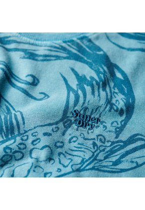 Superdry Camiseta Manga Corta Para Hombre Vintage Overdye Printed Tee Superdry