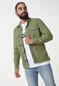 Camisa Verde Oliva-Blanco Superdry Vintage de Superdry