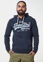 Hoodie Azul Navy-Blanco Superdry Vintage Logo de Superdry