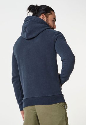 Hoodie Azul Navy-Blanco Superdry Vintage Logo