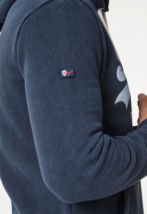 Hoodie Azul Navy-Blanco Superdry Vintage Logo