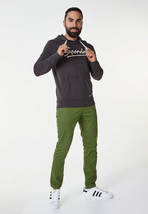 Hoodie Gris-Marfil Superdry Vintage Downtown Script