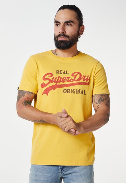 Camiseta Amarillo-Rojo-Negro Superdry Vintage Logo Soda Pop
