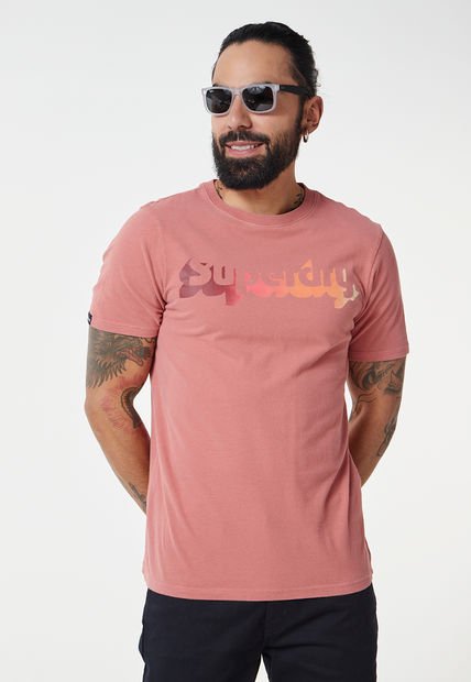 Camiseta Rosa-Salmón-Coral Superdry Vintage Shadow
