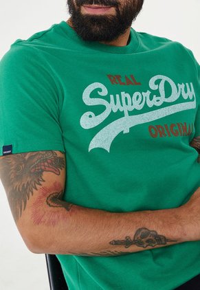 Camiseta Verde-Blanco-Rojo Superdry Vintage Logo Soda Pop