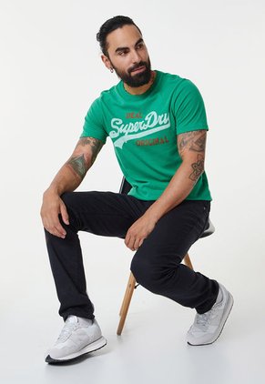 Camiseta Verde-Blanco-Rojo Superdry Vintage Logo Soda Pop