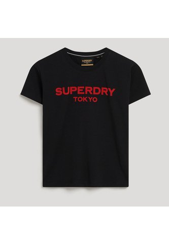 Superdry Camiseta Manga Corta Para Mujer Sport Luxe Graphic Fitted Tee Superdry Superdry