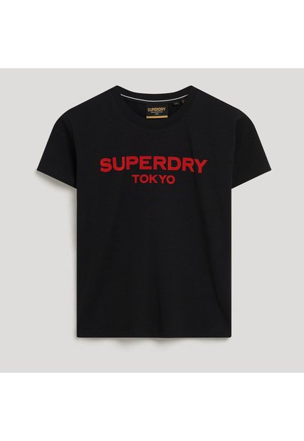 Superdry Camiseta Manga Corta Para Mujer Sport Luxe Graphic Fitted Tee Superdry