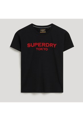 Superdry Camiseta Manga Corta Para Mujer Sport Luxe Graphic Fitted Tee Superdry