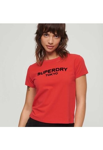 Superdry Camiseta Para Mujer Sport Luxe Graphic Fitted Superdry Superdry
