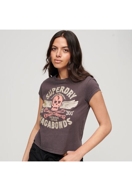 Superdry Camiseta Manga Corta Para Mujer Embellished Poster Cap Slv Tee Superdry