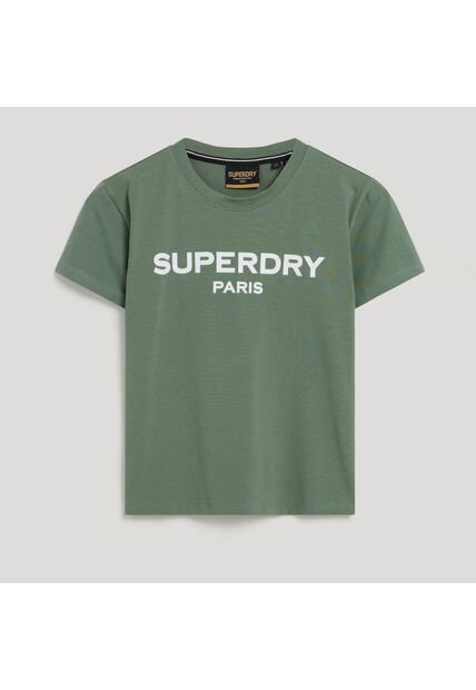 Superdry Camiseta Manga Corta Para Mujer Sport Luxe Graphic Fitted Tee Superdry
