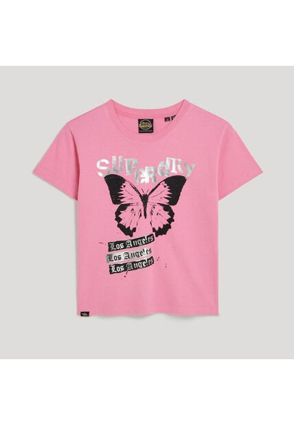 Superdry Camiseta Para Mujer Lo-Fi Rock Fitted Tee Superdry