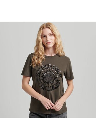 Superdry Camiseta Manga Corta Para Mujer Vintage Ellish Tee Superdry Superdry