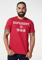Camiseta Rojo-Blanco Superdry Vintage Logo Corporate de Superdry