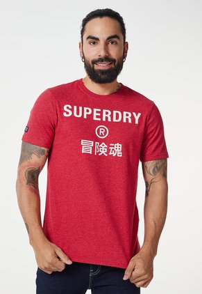 Camiseta Rojo-Blanco Superdry Vintage Logo Corporate