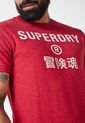 Camiseta Rojo-Blanco Superdry Vintage Logo Corporate de Superdry