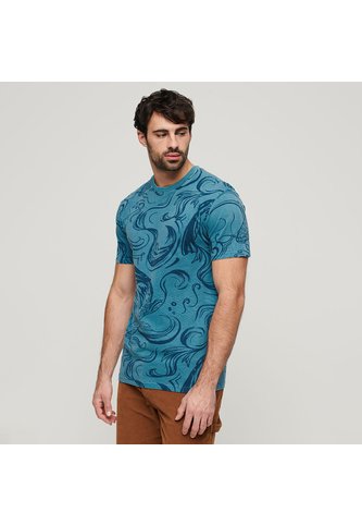 Superdry Camiseta Manga Corta Para Hombre Vintage Overdye Printed Tee Superdry Superdry