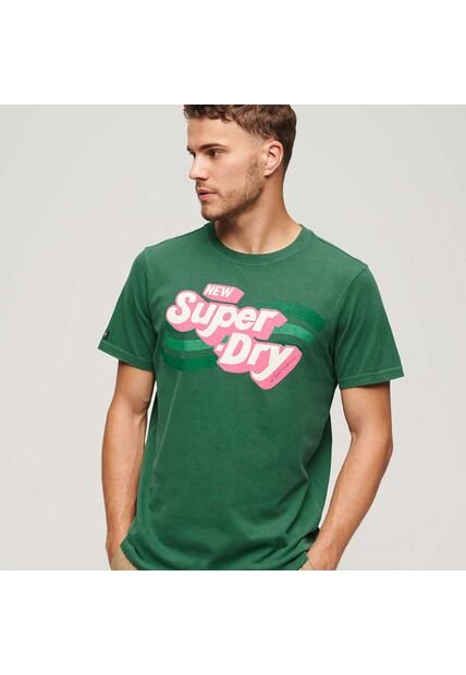 Superdry Camiseta Para Hombre Cooper 70'S Retro Logo Superdry