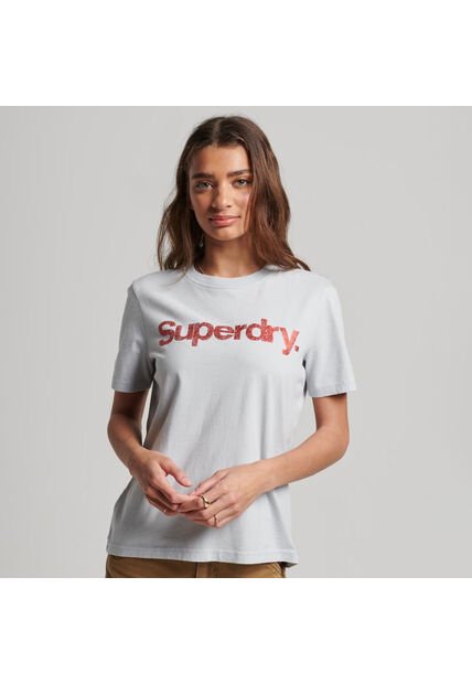 Superdry Camiseta Para Mujer Metallic Core Superdry