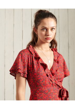 Superdry Vestido Corto Para Mujer Summer Wrap Dress Superdry