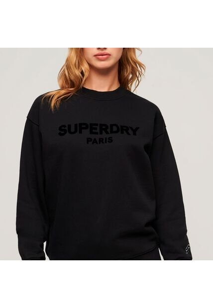 Superdry Buzo Cerrado Para Mujer Sport Luxe Loose Crew Sweat Superdry