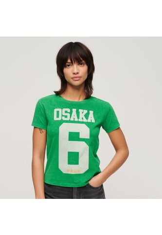 Superdry Camiseta Para Mujer Osaka Fitted Tee Superdry Superdry