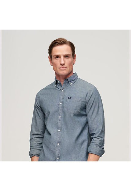 Superdry Camisa Manga Larga Para Hombre Cotton Oxford Superdry