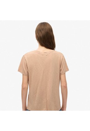 Superdry Camiseta Manga Corta Para Mujer Studios Slub Emb Vee Tee Superdry