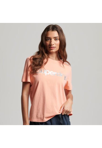 Superdry Camiseta Para Mujer Metallic Core Superdry