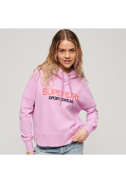 Superdry Buzo Cerrado Para Mujer Sportswear Boxy Hood Superdry