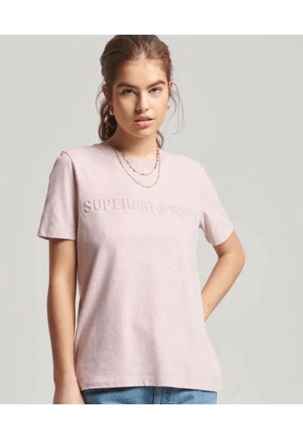 Superdry Camiseta Manga Corta Para Mujer Vintage Corp Logo Marl Superdry 51199