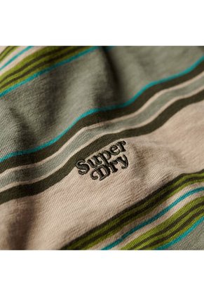 Superdry Camiseta Manga Corta Para Hombre Relaxed Fit Stripe Superdry