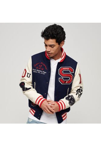 Superdry Chaqueta Casual Para Hombre College Varsity Patched Bomber Superdry Superdry