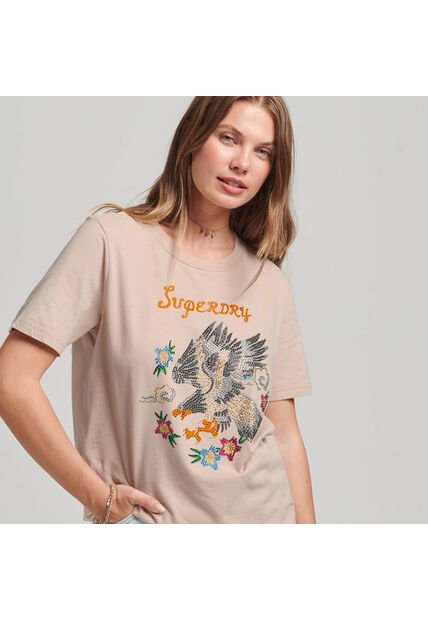Superdry Camiseta Manga Corta Para Mujer Vintage Suka Graphic Superdry