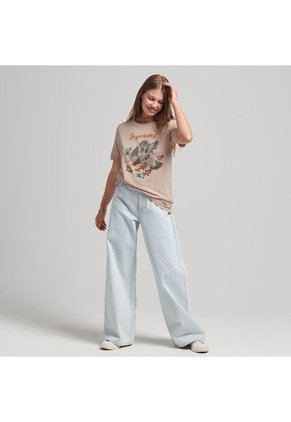 Superdry Camiseta Manga Corta Para Mujer Vintage Suka Graphic Superdry