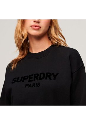 Superdry Buzo Cerrado Para Mujer Sport Luxe Loose Crew Sweat Superdry