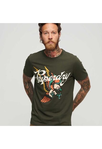 Superdry Camiseta Para Hombre Tattoo Script Graphic Superdry
