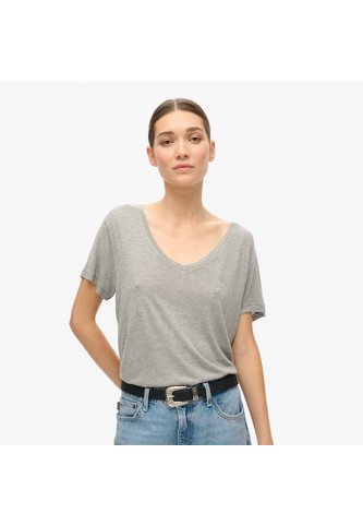 Superdry Camiseta Manga Corta Para Mujer Studios Slub Emb Vee Tee Superdry Superdry