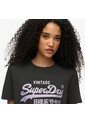 Superdry Camiseta Manga Corta Para Mujer Vl Metallic Relaxed Tee Superdry de Superdry