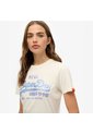 Superdry Camiseta Manga Corta Para Mujer Vl Rhinestone Slim Tee Superdry de Superdry