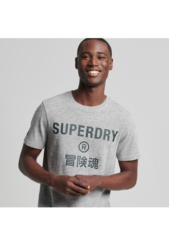 Superdry Camiseta Manga Corta Para Hombre Vintage Corp Logo Marl Superdry Superdry