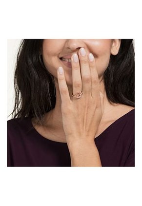 Anillo Con Motivo North, Blanco, Baño En Tono Oro Rosa 5509666