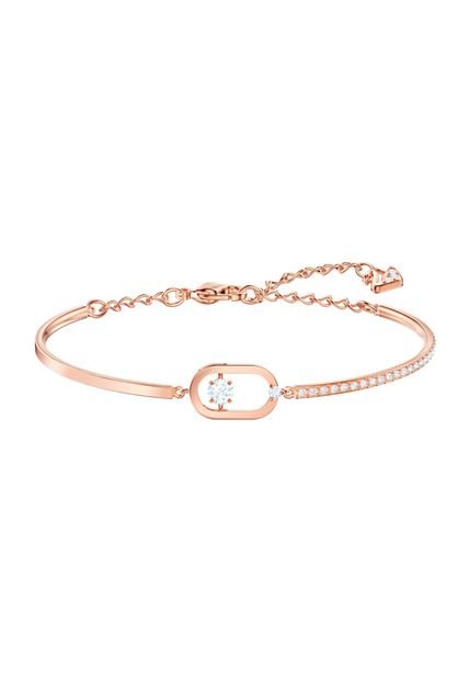 Pulsera North, Blanco, Baño En Tono Oro Rosa