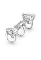Anillo De Cóctel Mesmera Conjunto (3), Blanco, Baño De Rodio de Swarovski