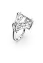 Anillo De Cóctel Mesmera Conjunto (3), Blanco, Baño De Rodio de Swarovski